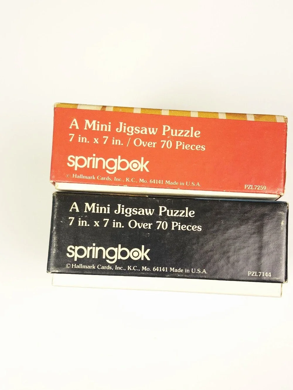 Springbok Vintage 70+  Mini Puzzle Chimpanzee Sports Bowling Tennis Set of 2